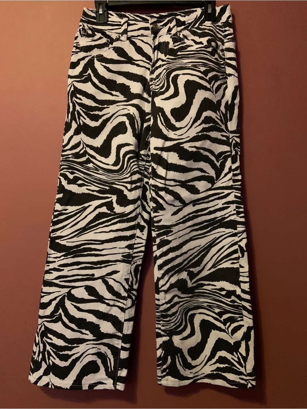 Fashion Nova Zebra Print Jeans Size 1 Women’s